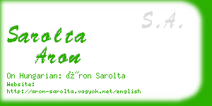 sarolta aron business card